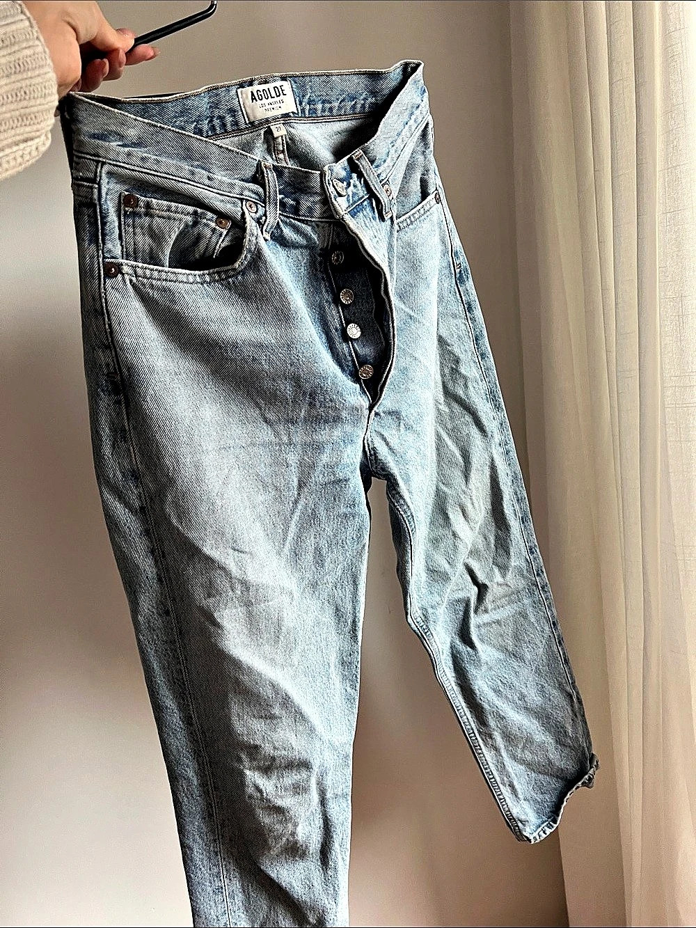 AGOLDE Riley High Rise Straight Crop Jeans